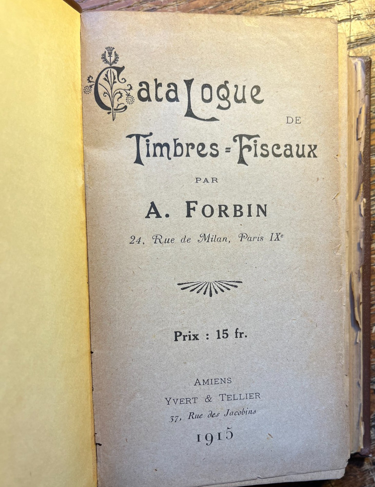 International Revenue Stamp Catalogue by Forbin