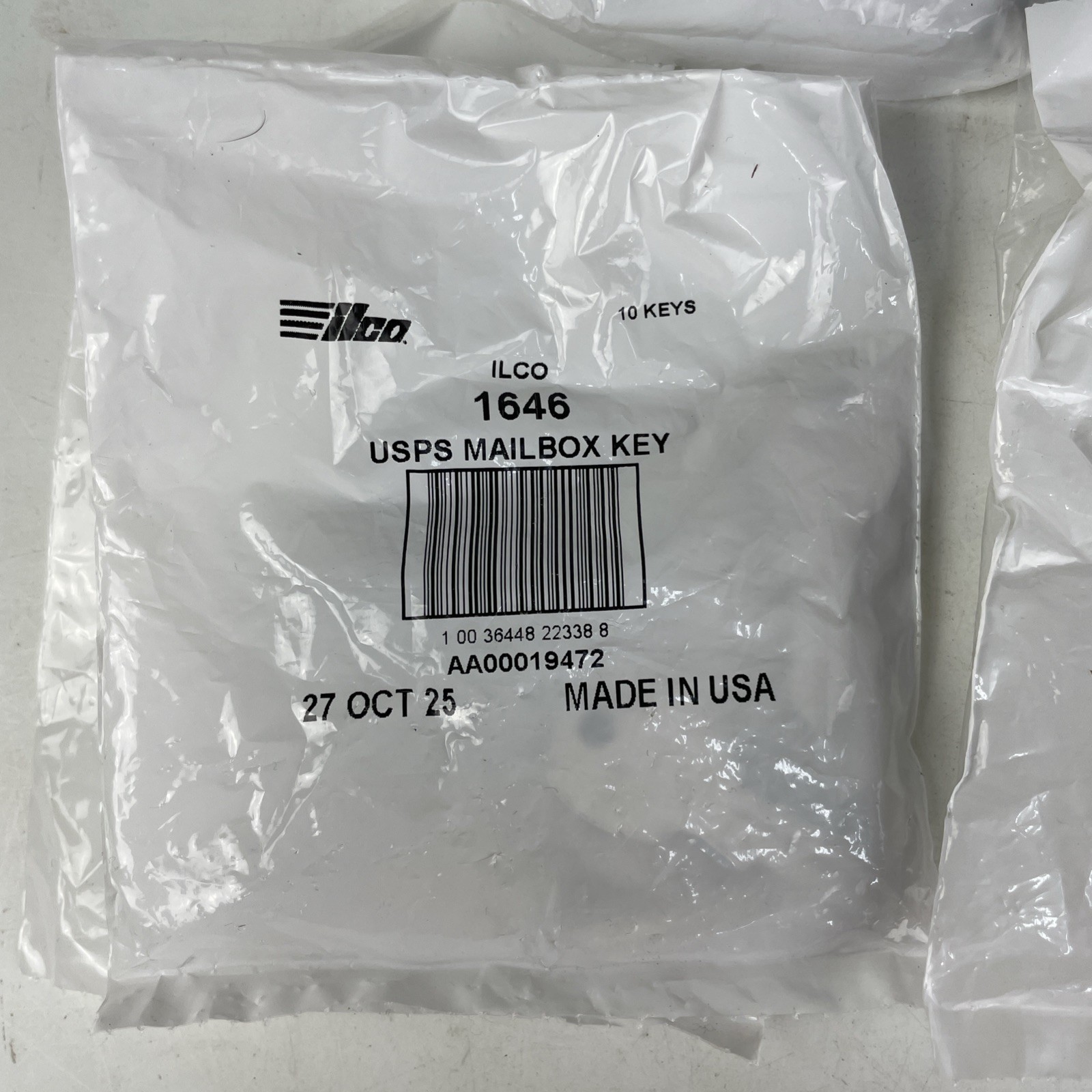 50 Key Blanks – Ilco USA 1646 Key Blanks Usps Mailbox Keys. NEW in Box