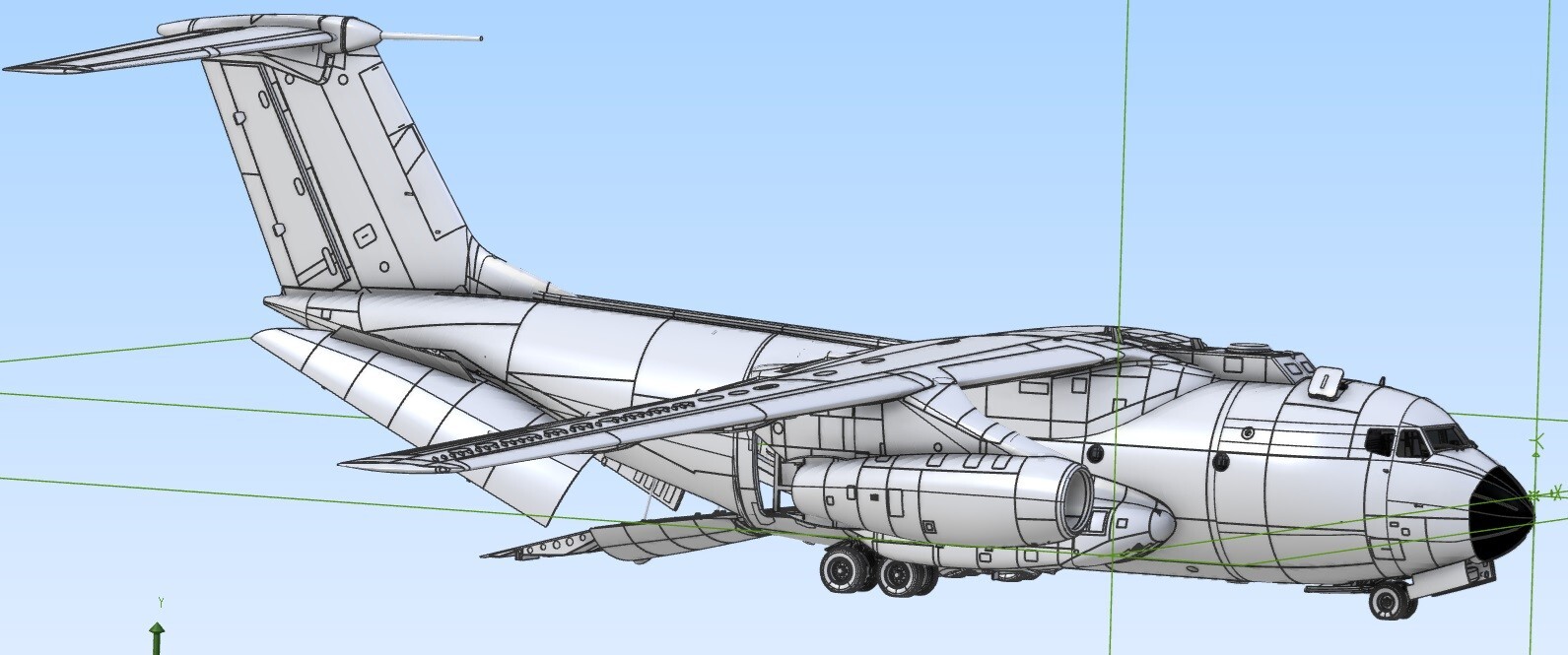 1/72 JASDF Kawasaki C-1 (3D fabricated kit)