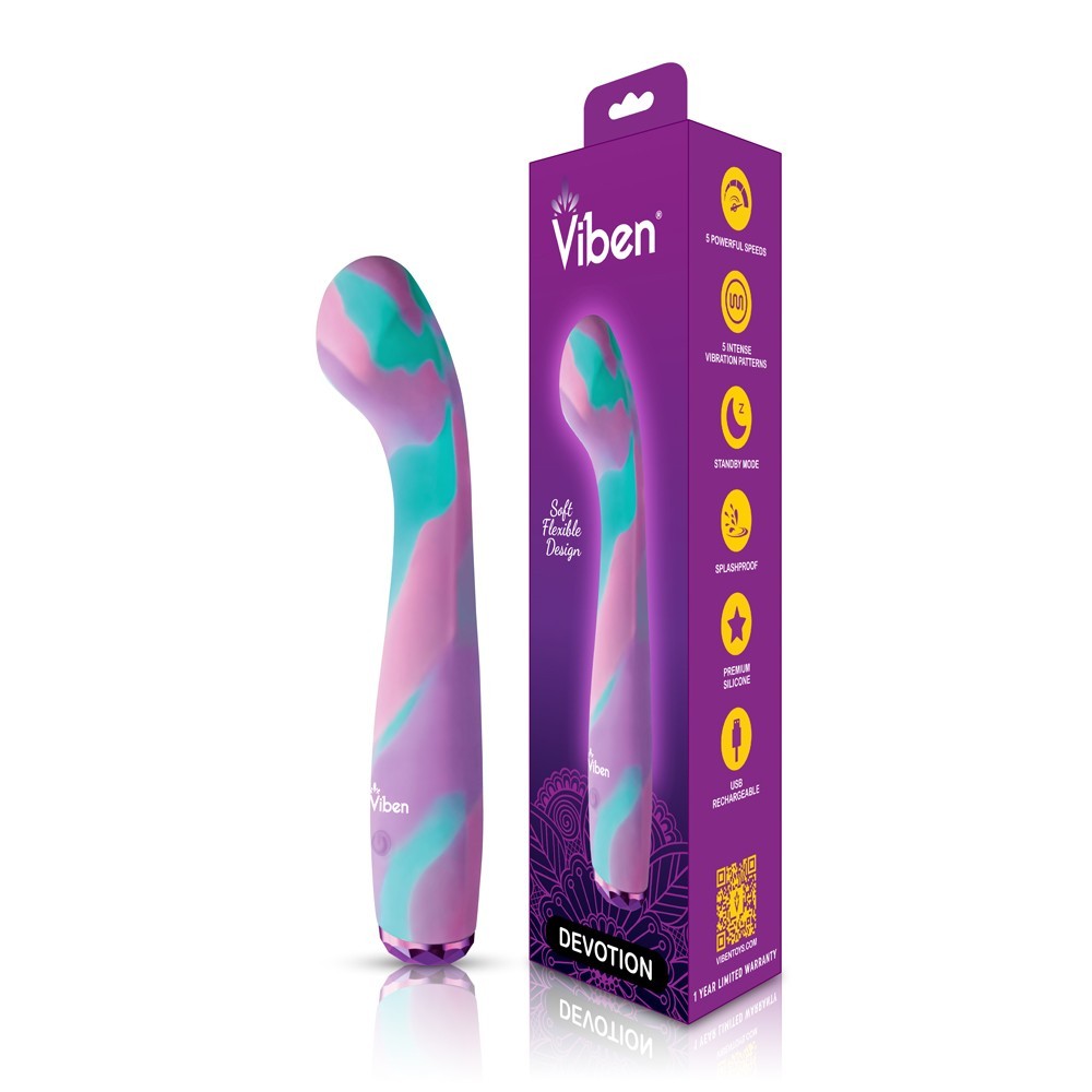 G Spot Vibrator Rechargeable Silicone Viben Devotion Waterproof