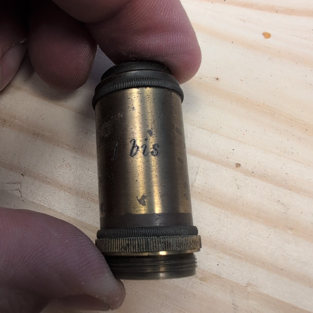 Antique Nachet Paris Large-Field Compound Microscope c1900 Mechanical Brass