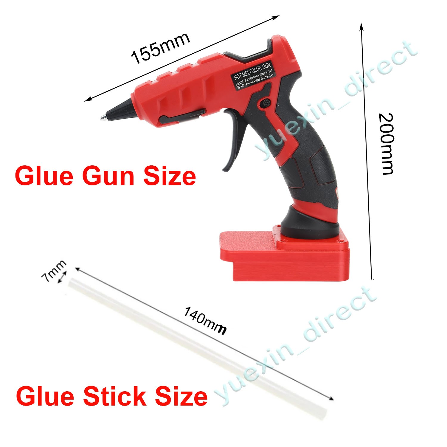 Hot Melt Glue Gun w/10 Sticks Heat Gun For Craftsman v-20 20V Battery Cordless