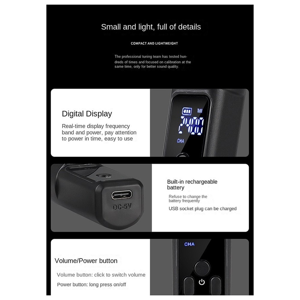 2.4G XLR Adapter System Microphone Transmitter Receiver Suitable for1192