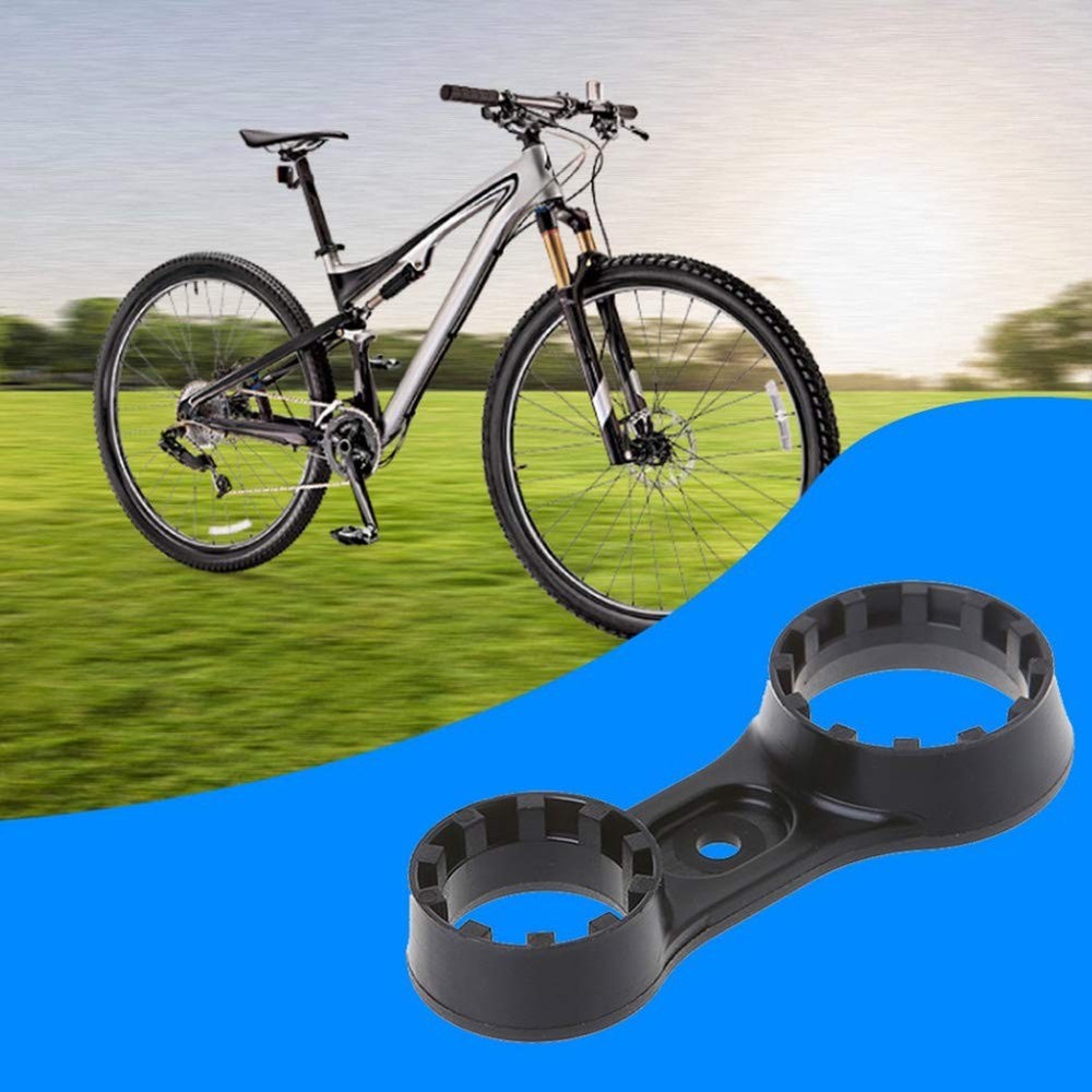Double Head Bicycle Front Fork Repair Spanner Wrench Maintenance Tool Black