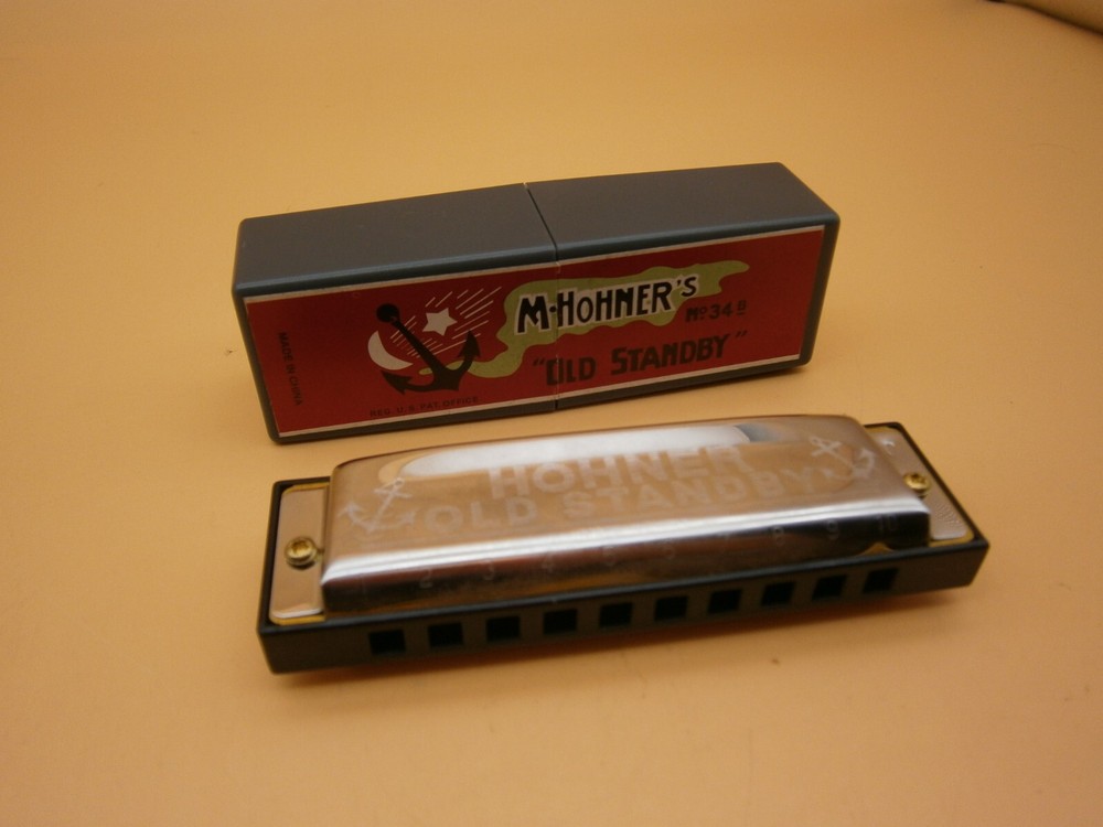 M-Hohner's “Old Standby” No. 34B Harmonica With Box