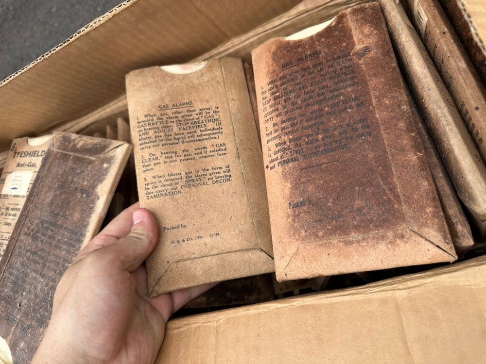 Original WW2 Dated British Army Anti-Gas Eyeshields - From Original Packaging