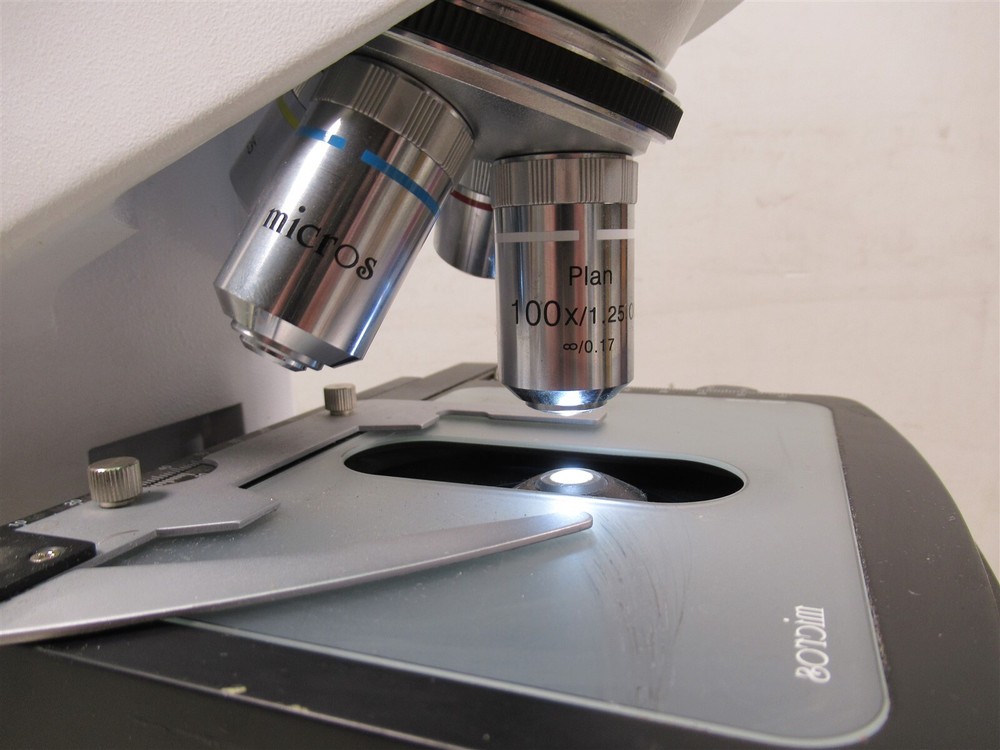 Micros Austria Binocular Microscope 4 Objectives & Eyepieces MCX100LED Daffodil