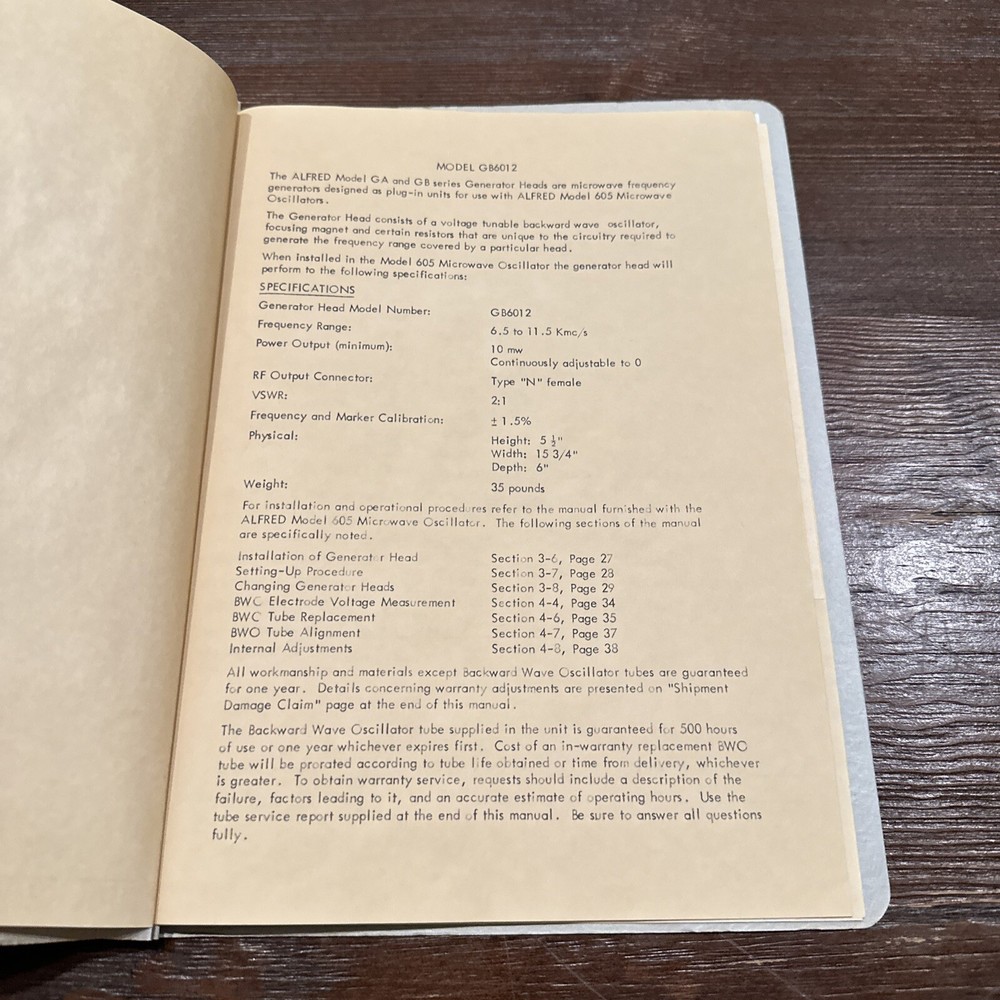 Alfred Electronics Model GB6012 Generator Head