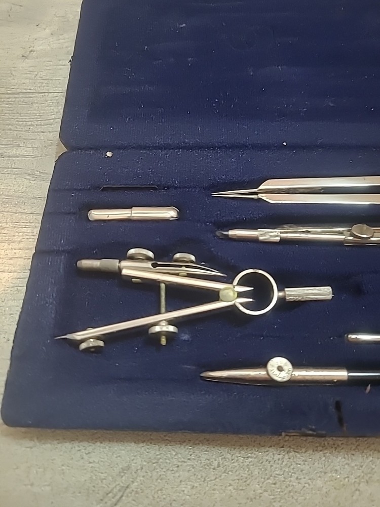 Vintage Drafting Set Protractor Precision Drawing