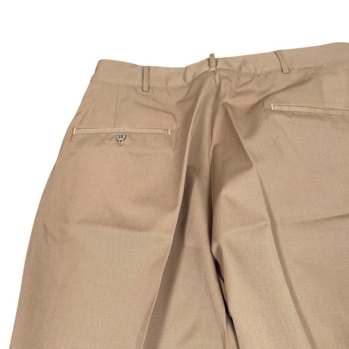 Vintage 1940s mens Tan suspender pants Davis Clothing Co. Talon 32X29