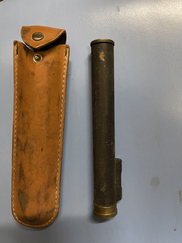 Vintage Hand Level / Surveyors Tool w/ Leather Case
