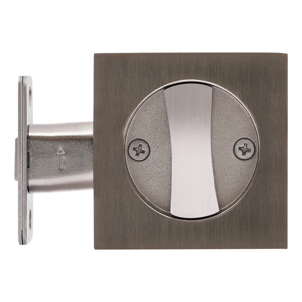 Cavity Sliding door Lock Privacy Function Entry lock Silver Square
