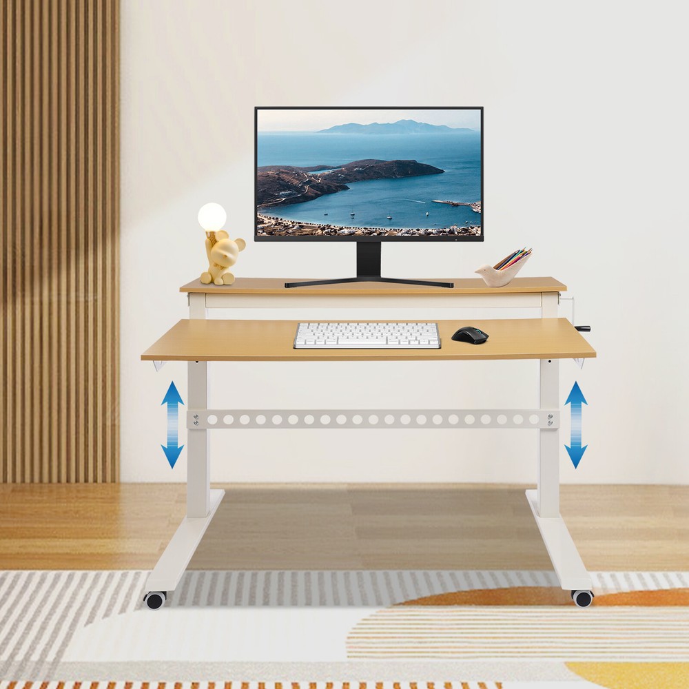 2-Tier For Working Adjustable Standing Desk Standing Desk Rolling Standing Desk