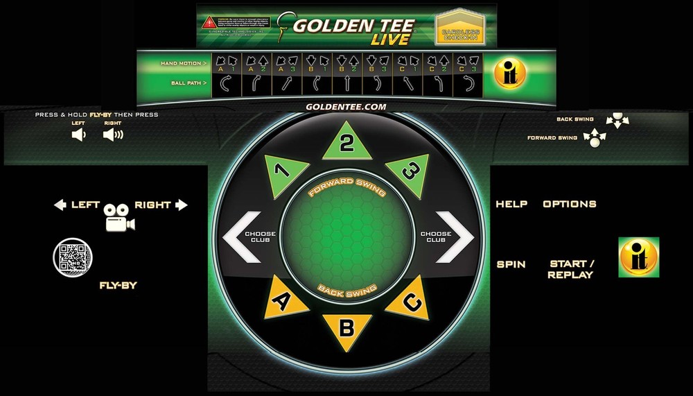 Golden tee live arcade control panel overlay graphics  31" x 17"