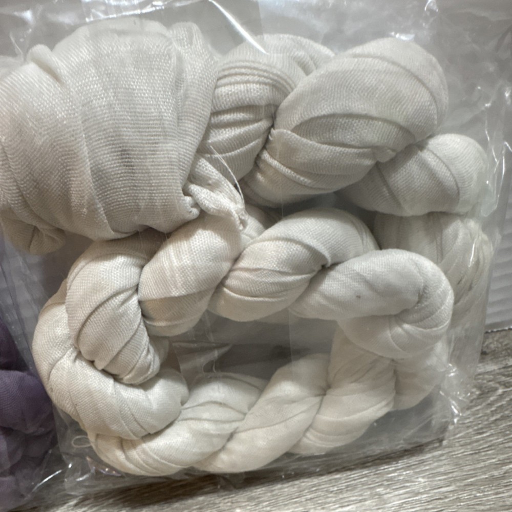 Cheesecloth runners purple & white for decorating