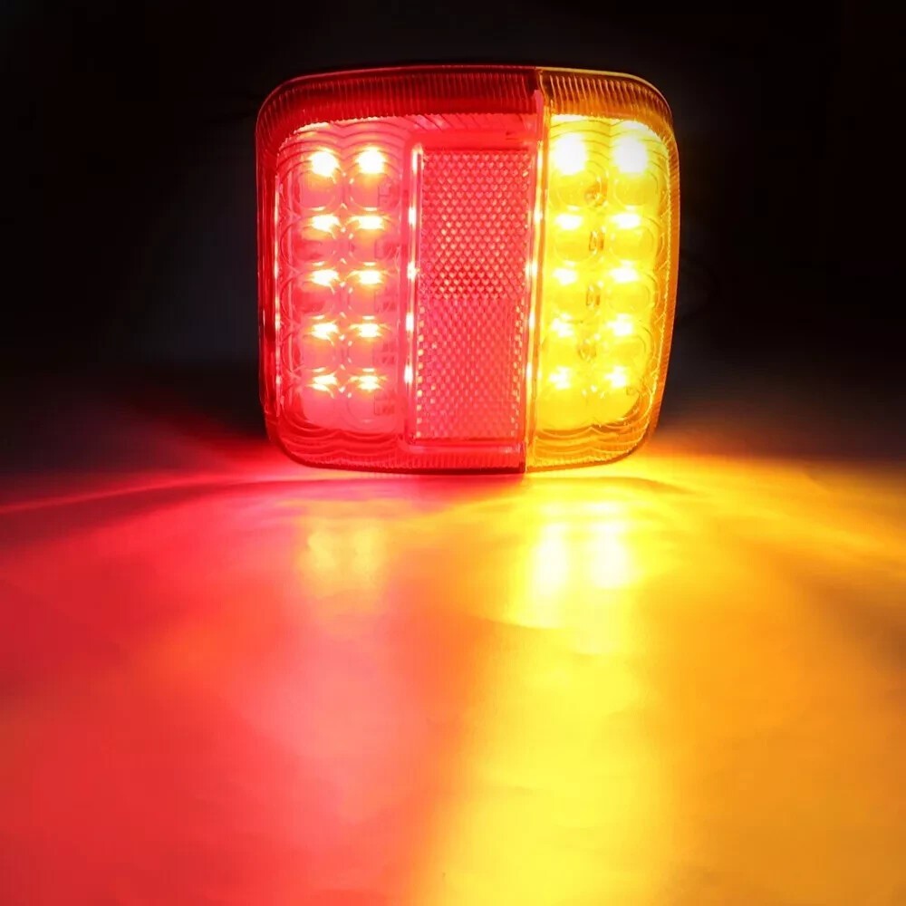 2x LED Warning Light Tail Lights Car Tractor Truck 12V + 24V Dynamic Indicator