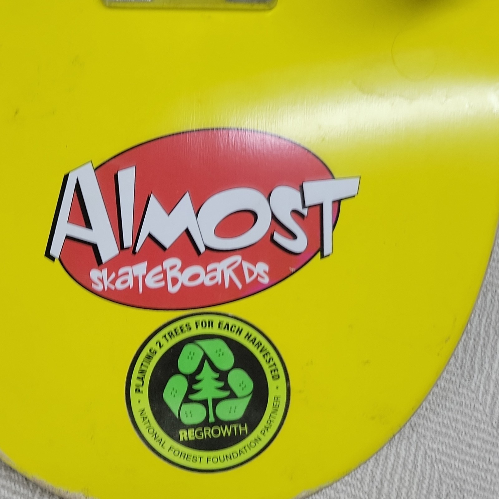 Almost Ren & Stimpy Regrowth Yellow Complete Skateboard Wood Multicolor