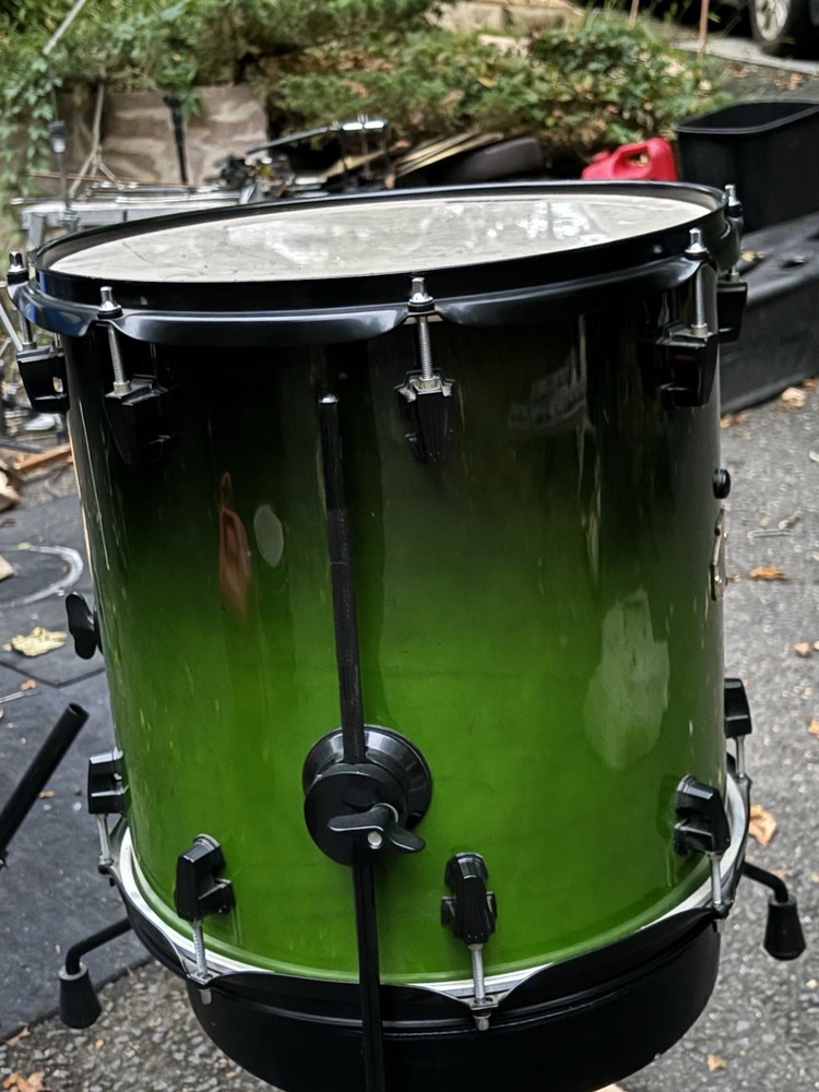 Ludwig Element Evolution Green Fade 14” Floor Tom Drum 100th