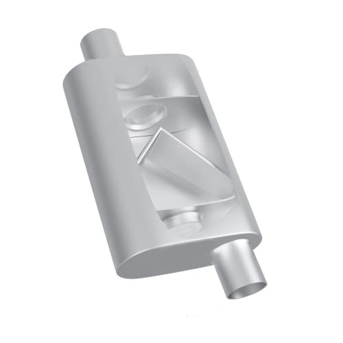 Universal Mufflers, Two Chamber 2.5'' offset inlet (ID) 2.5'' offset 2.5"