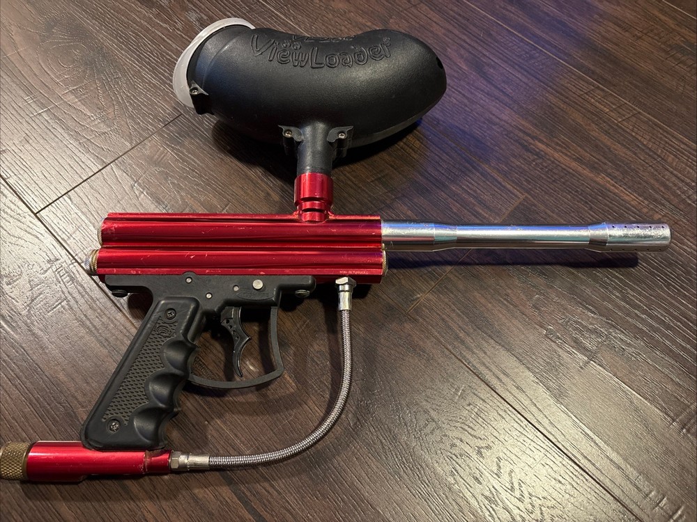 Brass Eagle Avenger Paintball Gun with ViewLoader VL200 - Red