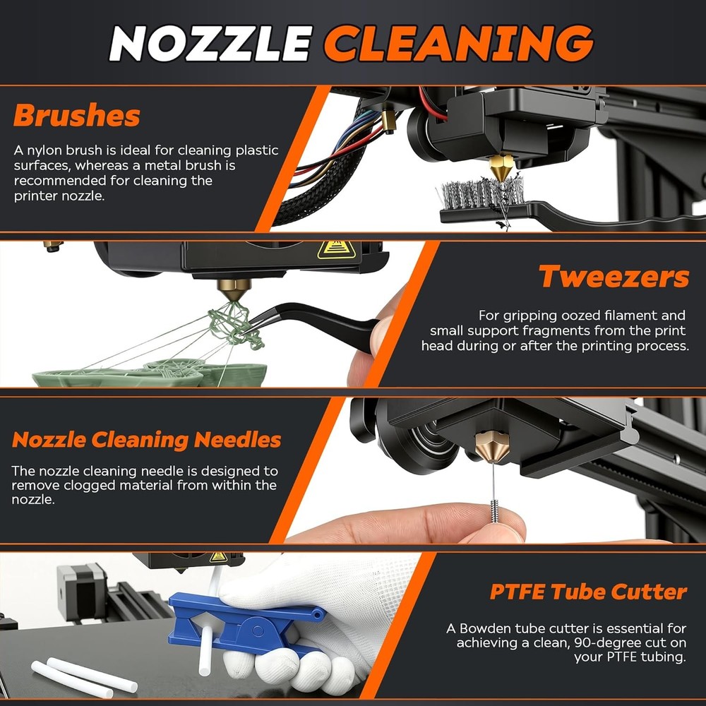 45 Pieces 3D Printer Tools Kit 3D Printing Accessory Includes Deburring Tool