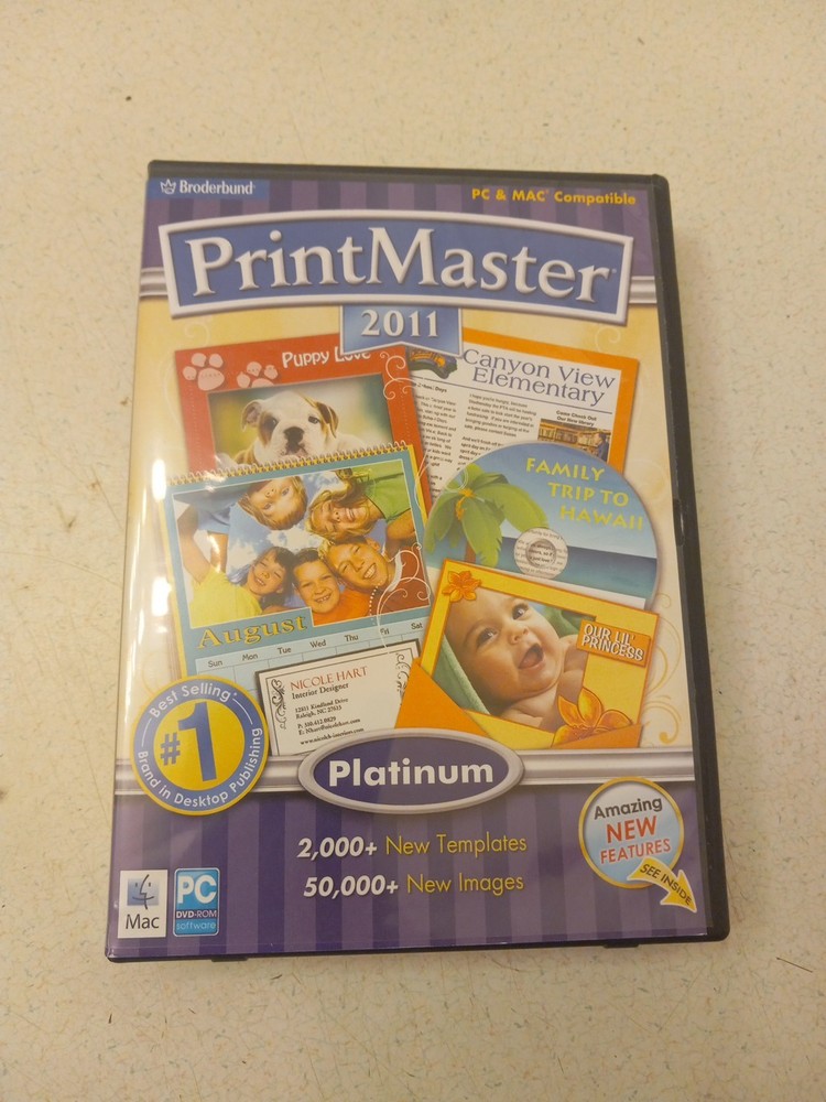 Printmaster Platinum 2011 DVD-ROM PC & MAC Compatible With Product Key