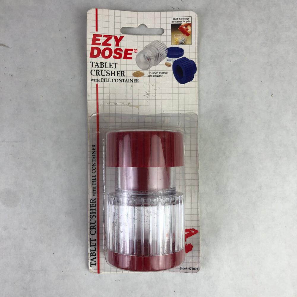 Ezy Dose Tablet Crusher With Pill Container Screw Cap