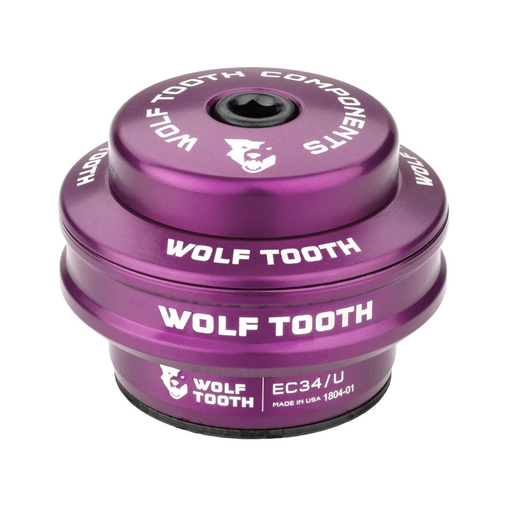 Wolf Tooth EC34/30 Raw Silver Performance External Cup Headset with Black Oxide