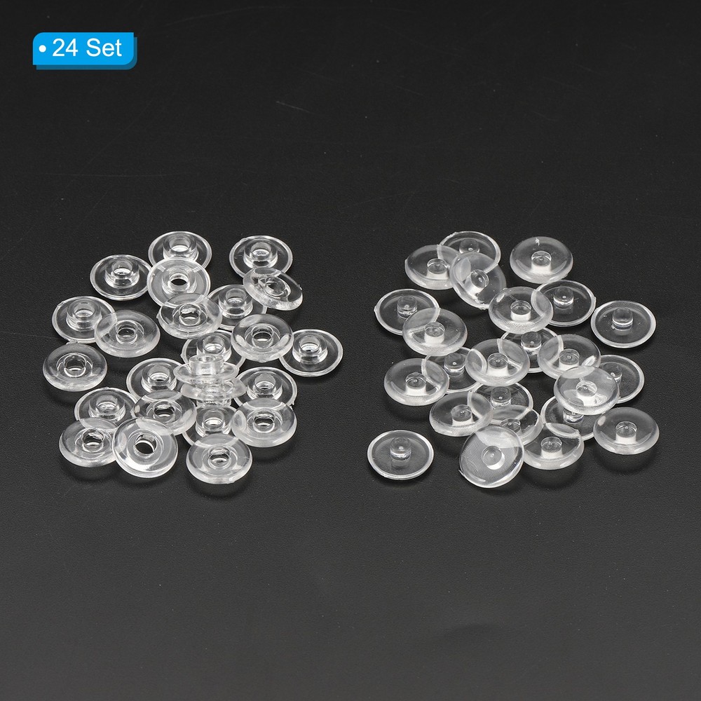 M5*2mm Plastic Binding Post, 24 Sets Plastic Chicago Screws, Transparent