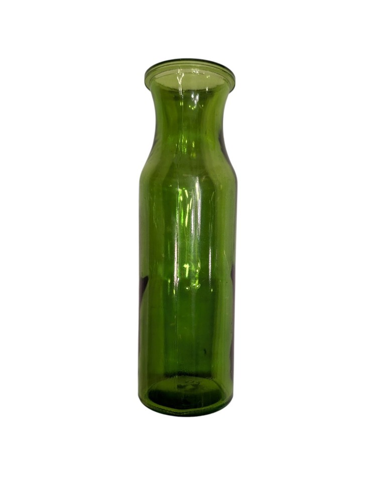Green Vase  Milk Bottle Shaped