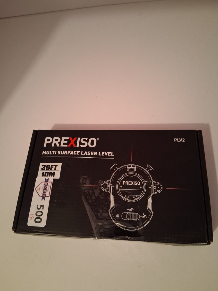PREXISO Multi-Surface Laser Level 30ft/10M Model PLV2-NEW OPEN BOX