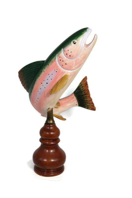 Decretive Fish Banister Post Sculpture