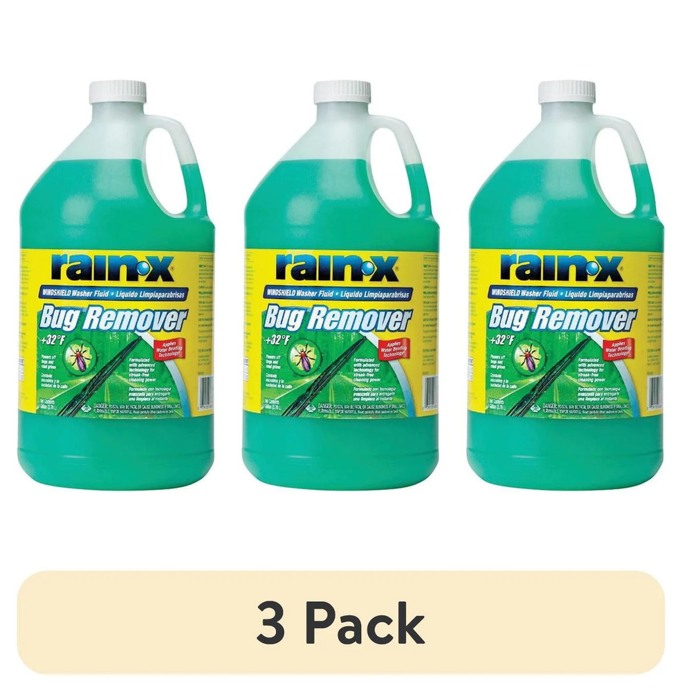(3 pack) Rain-X Bug Remover Windshield Washer Fluid