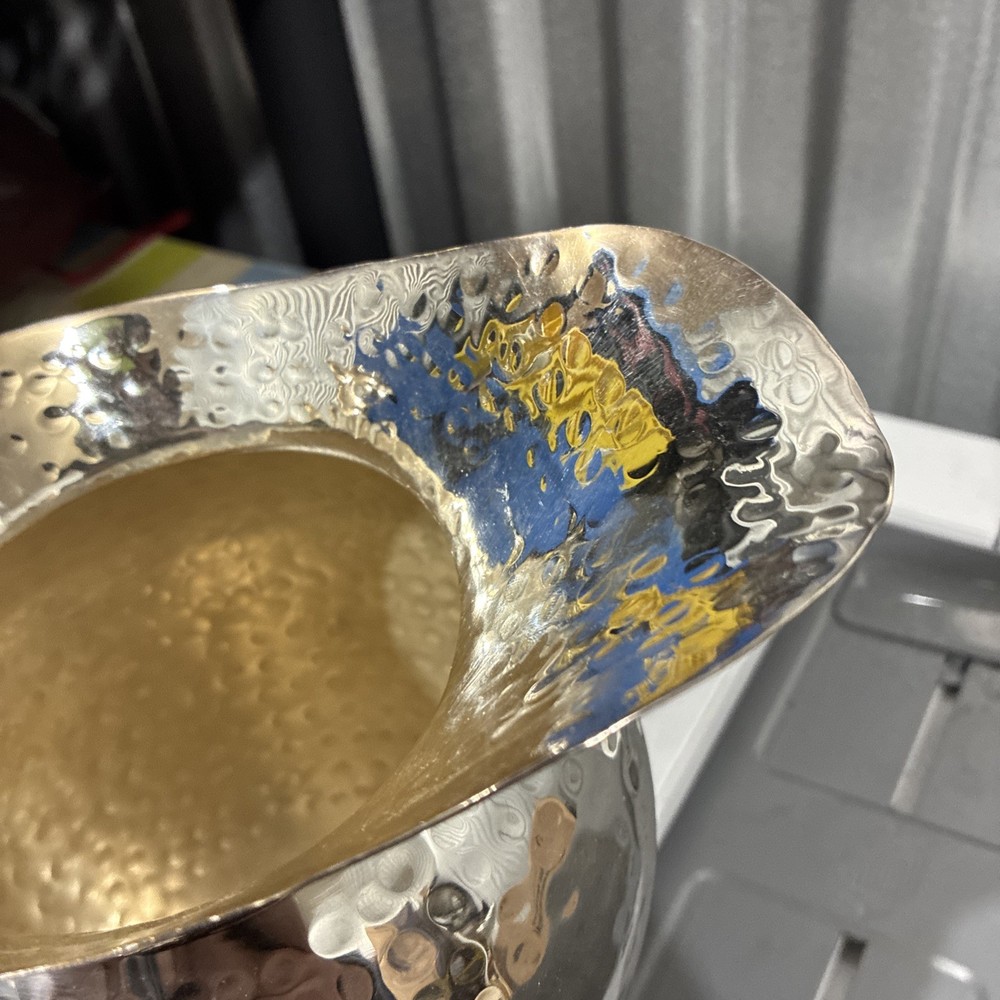 Hammered Silver Plate Pitcher Made in India