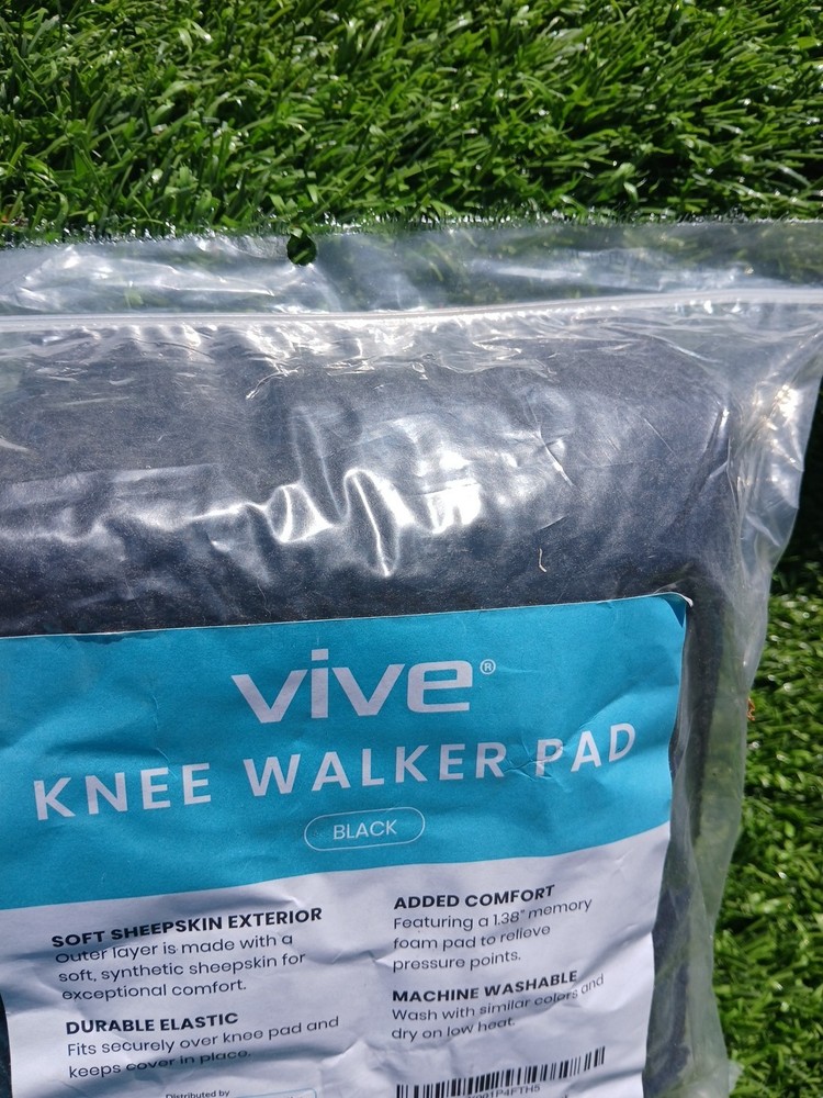 VIVE Mobility Memory Foam Knee Walker Pad - CSH1006BLK New