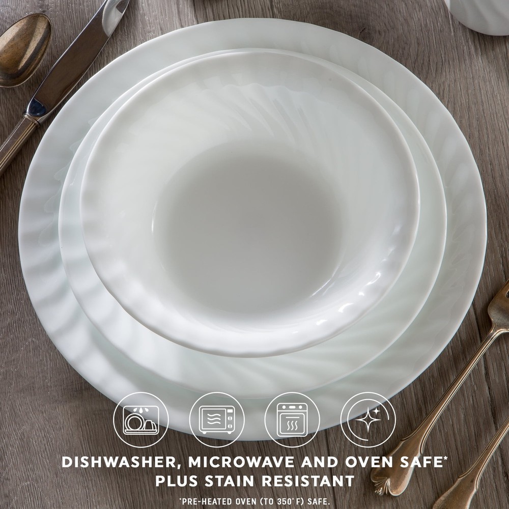 12-Piece Glass Dinnerware Set Service For 4