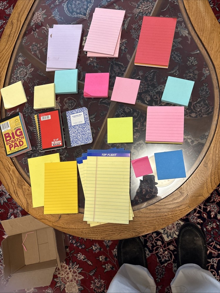 3 Pound Box Of Various Note Pads