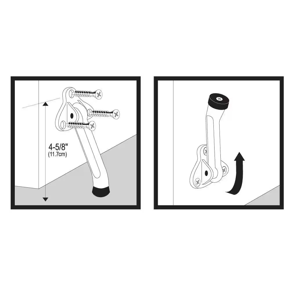 Satin Chrome Kick down Door Stop