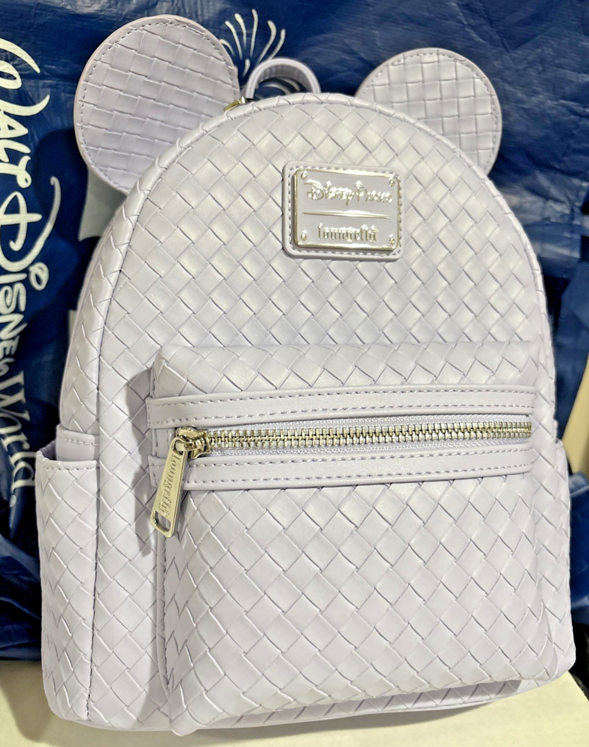 Disney Parks 2026 Mickey Mouse Lavender Woven Loungefly Mini Backpack 🔥🌟
