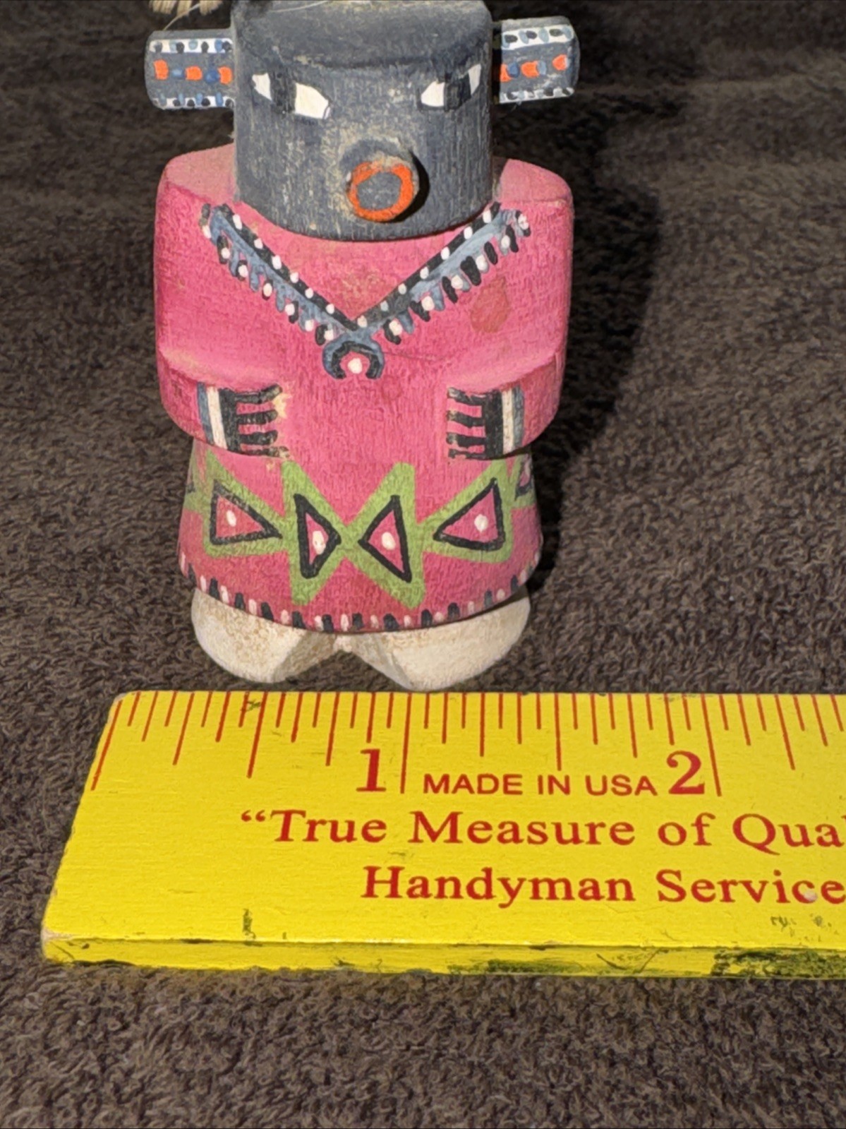 Native American Carved Wooden Kachina Doll Hopi Navajo Vintage