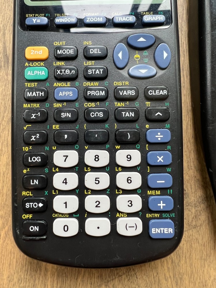 Texas Instruments TI-83 Plus Graphing Calculator With Cover TESTED SCREEN ISSUE