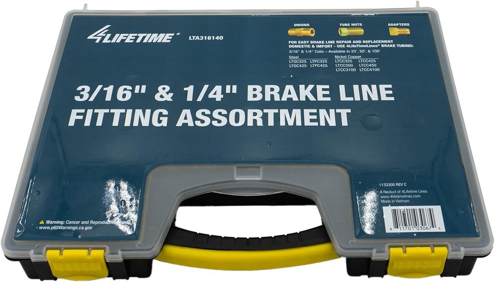 Premium Brake Line Fitting Kit: Complete Assortment Including Union & Adapter...