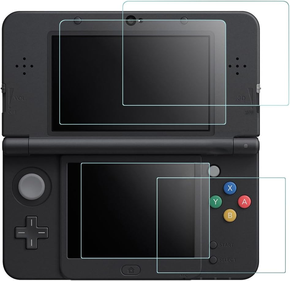 AFUNTA Screen Protector Compatible with Nintendo New 3DS, 2 Pack (4 Pcs) Tempere