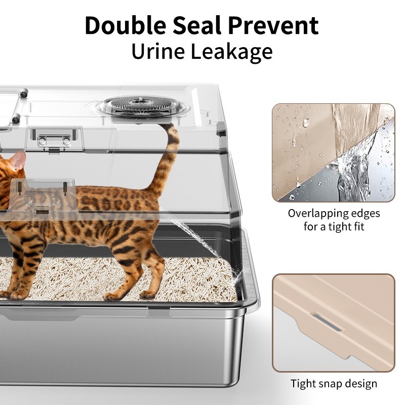 STAINLESS STEEL CAT LITTER BOX BIG SIZE