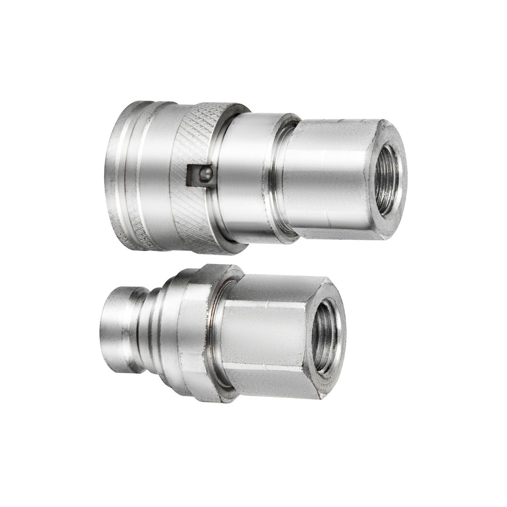 2Set 1/2" Skid Steer Bobcat Flat Face Hydraulic Quick Connect Coupler / Coupling