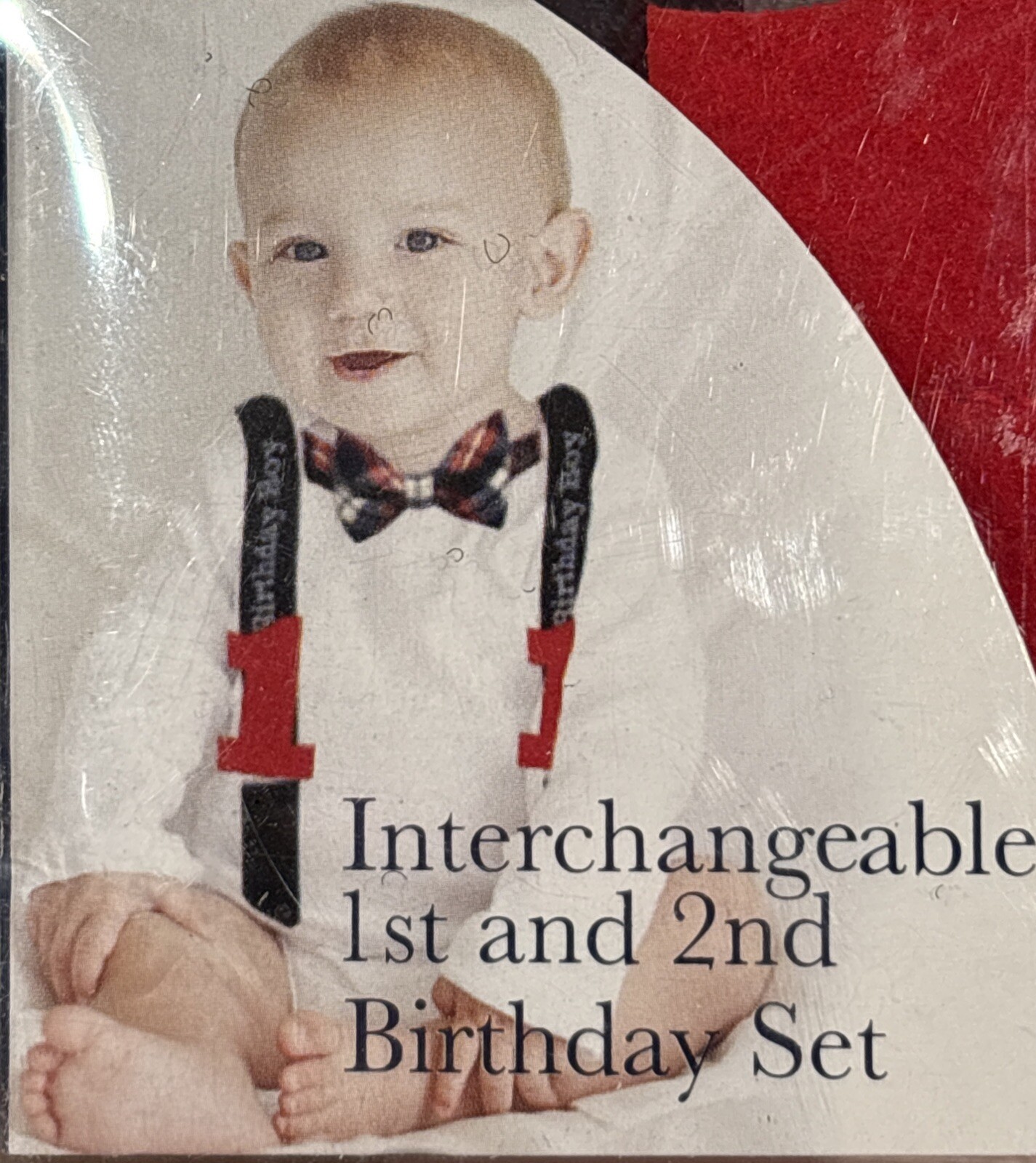 Suspender + Bow Tie Matching Set Birthday Boys Toddler Kids Baby First 1st 2nd