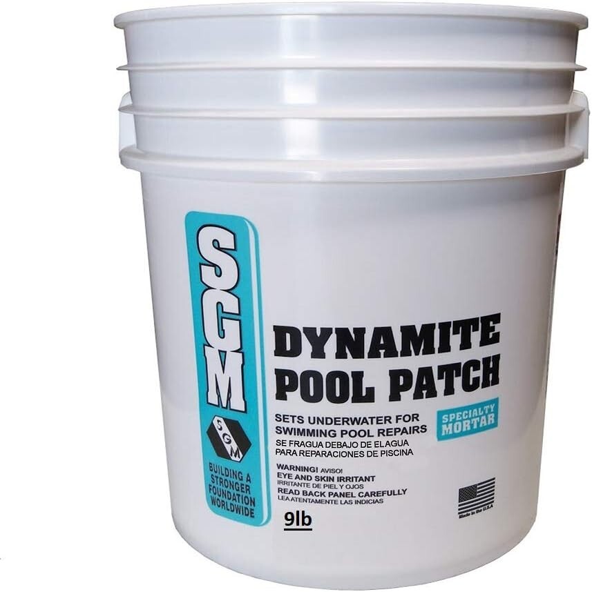 SGM Pool Patch Plaster Repair for Swimming Pool White 9-lbs PLBPP49
