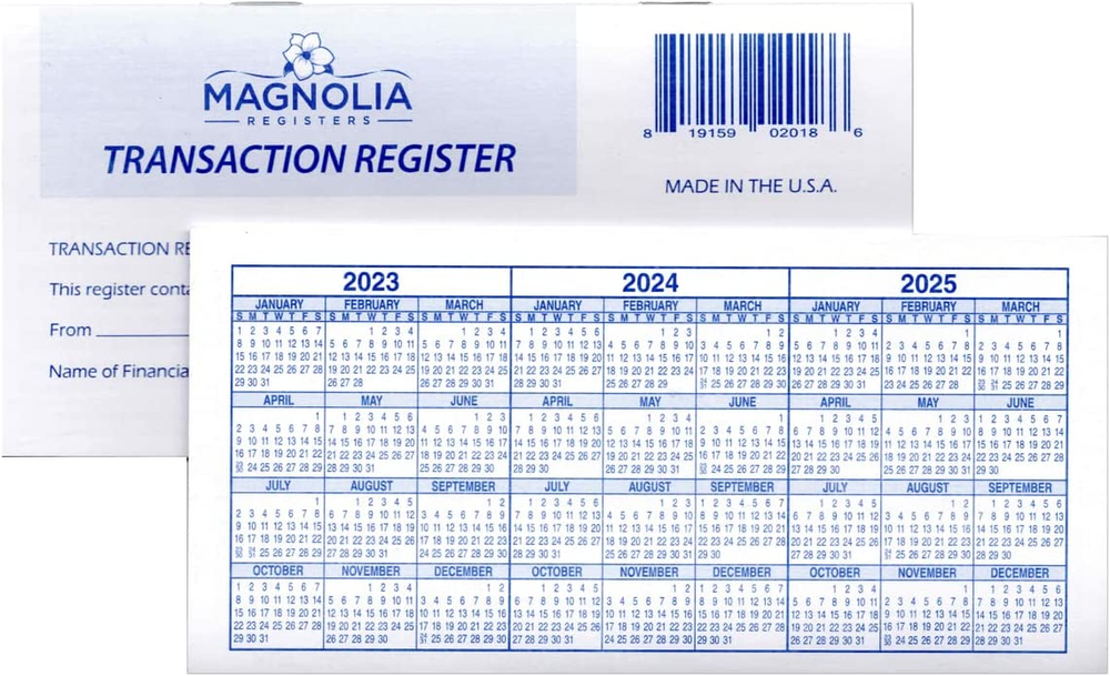 18 Pack Checkbook Registers Transaction Ledgers