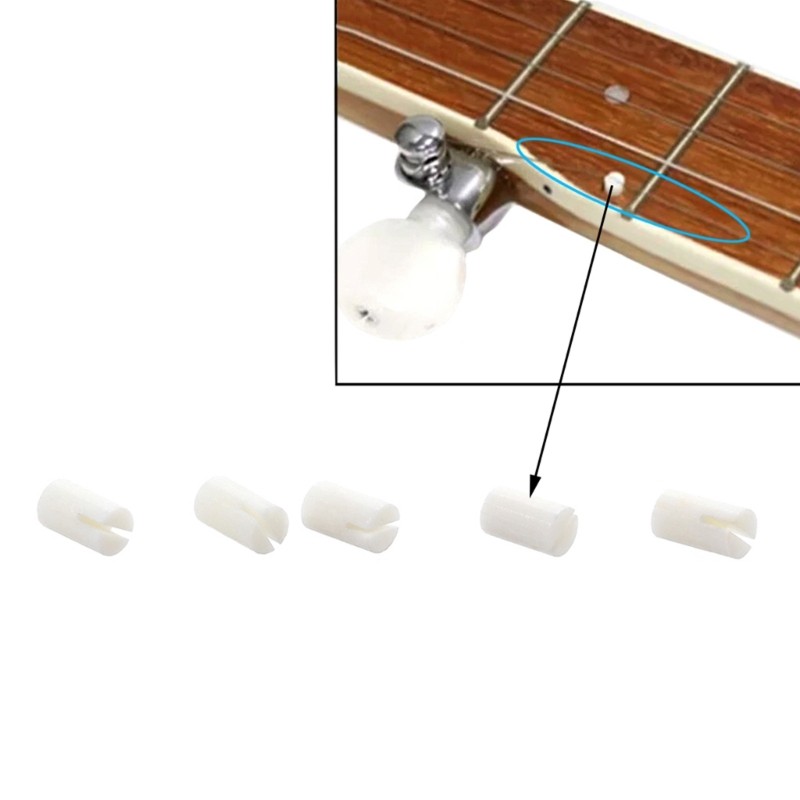 5Pcs Easy Install Banjo 5th String Replacement Nuts Premium Plastic Long Using