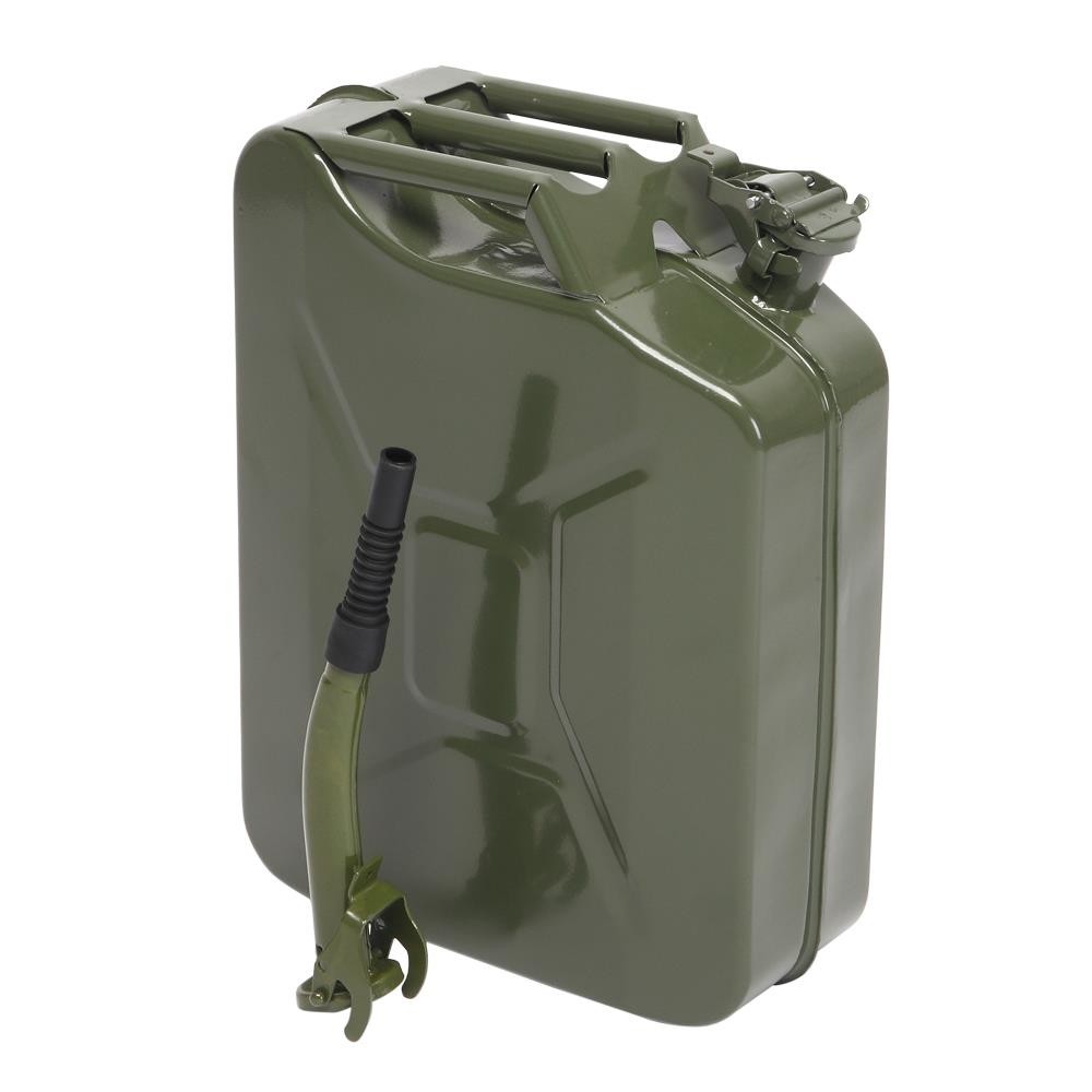 Fuel Can 5 Gal 20L Steel Gasoline Gas Fuel Tank Military Emergency Fuel Can